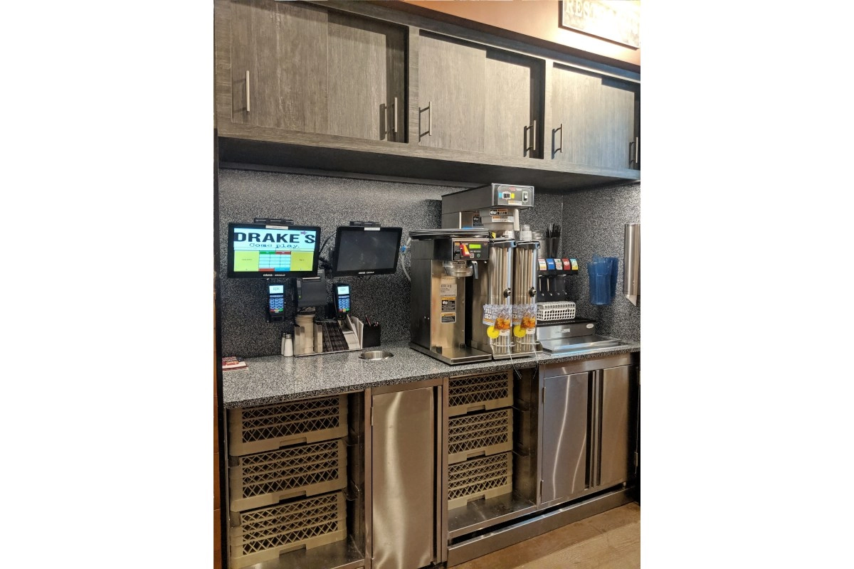 beverage station in dining room